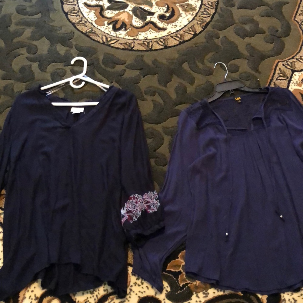 Navy blue blouse bundle EUC